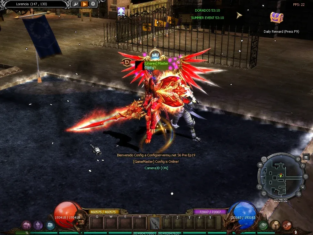 Captura de MU Online Season 6 Upgrade: Dual Master com asas vermelhas
