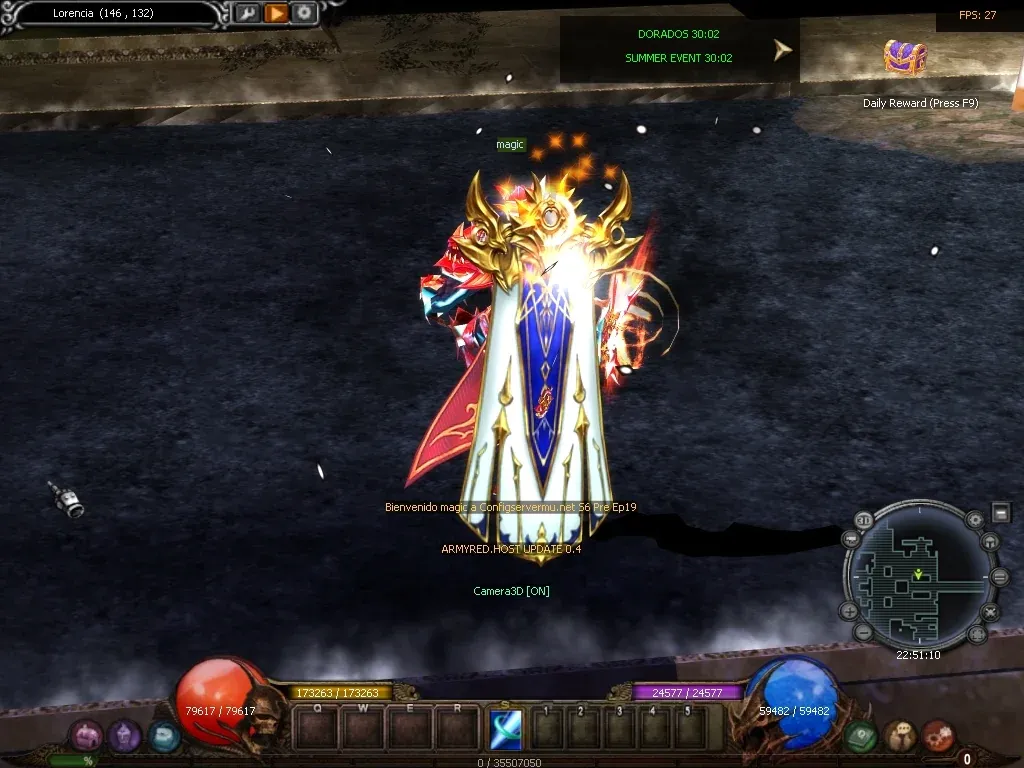 Captura de MU Online Season 6 Upgrade: Lord Emperor com a sua capa