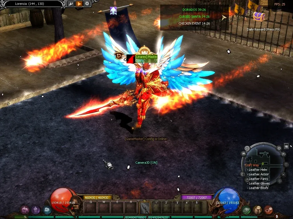Captura de MU Online Season 6 Upgrade: Dual Master com asas azul-celeste
