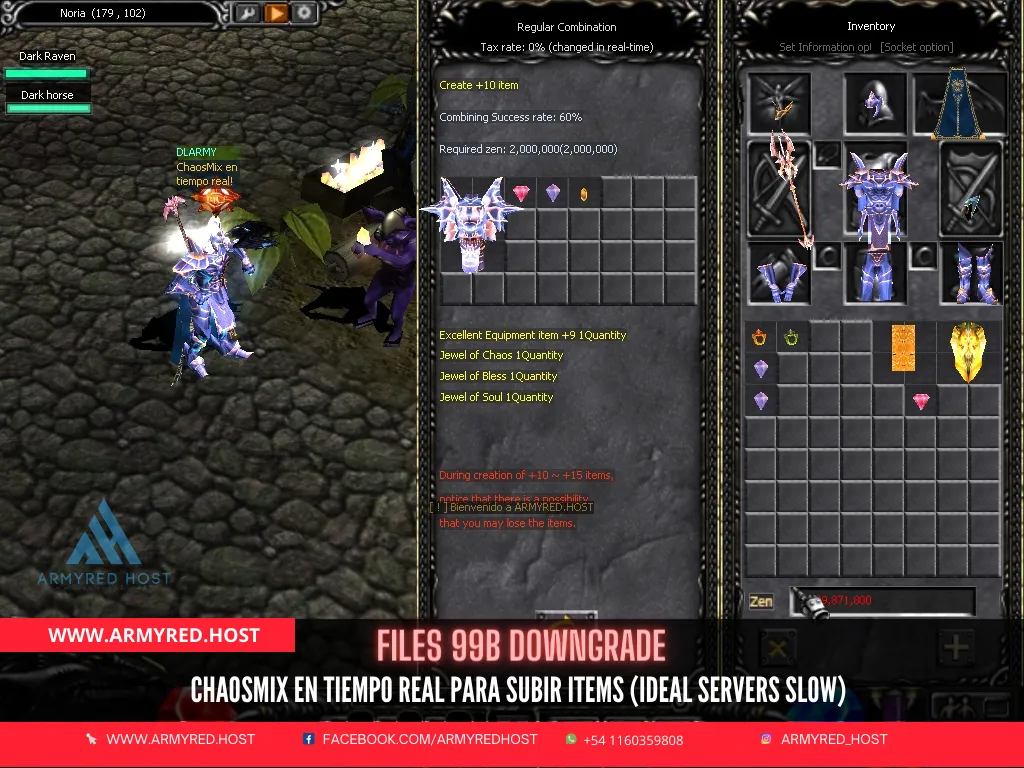 Files 99B Downgrade: ChaosMix em tempo real para upar itens (ideal para servers slow)