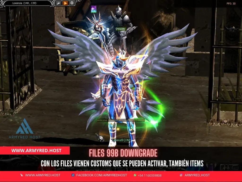 Files 99B Downgrade: os files vêm com customs que podem ser ativados, itens também