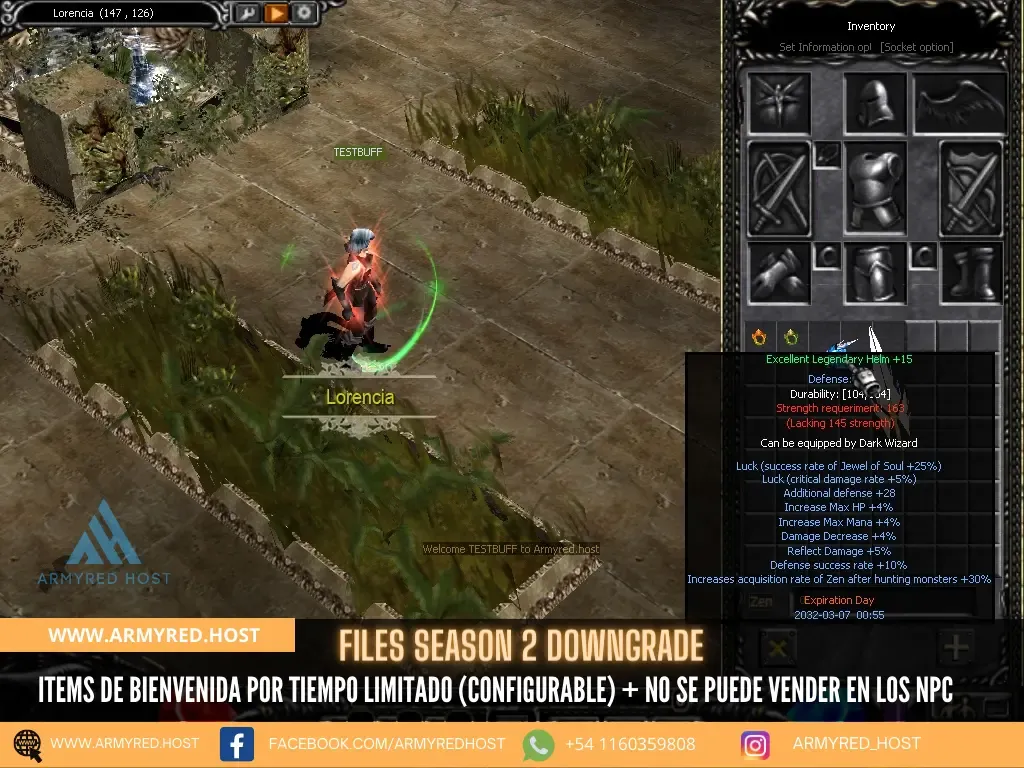 Files Season 2 Downgrade: itens de boas-vindas por tempo limitado (configurável), que não podem ser vendidos nos NPCs