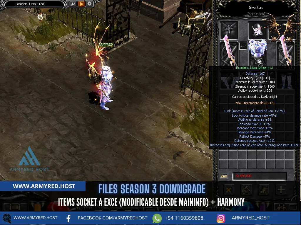 Files Season 3 Downgrade: itens Socket para Excellent (modificável no MainInfo) + Harmony